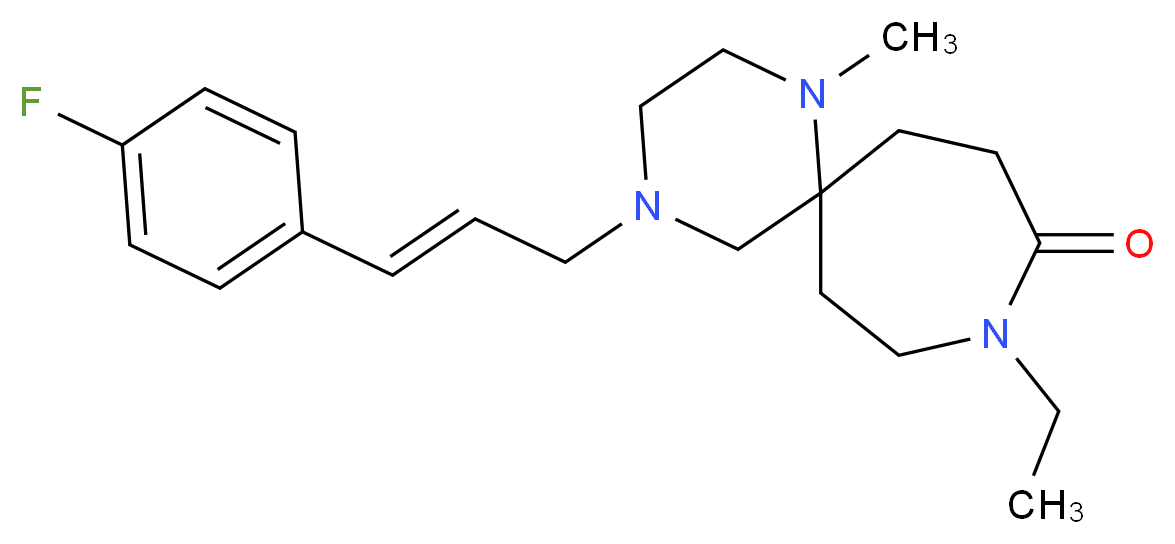 9-ethyl-4-[(2E)-3-(4-fluorophenyl)-2-propen-1-yl]-1-methyl-1,4,9-triazaspiro[5.6]dodecan-10-one_Molecular_structure_CAS_)