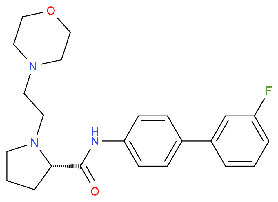 N-(3'-fluorobiphenyl-4-yl)-1-(2-morpholin-4-ylethyl)-L-prolinamide_Molecular_structure_CAS_)