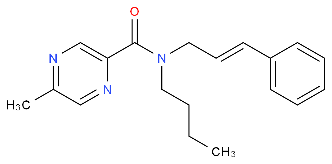 N-butyl-5-methyl-N-[(2E)-3-phenylprop-2-en-1-yl]pyrazine-2-carboxamide_Molecular_structure_CAS_)
