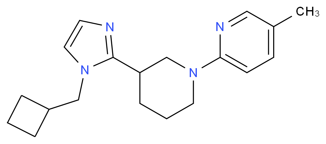 2-{3-[1-(cyclobutylmethyl)-1H-imidazol-2-yl]-1-piperidinyl}-5-methylpyridine_Molecular_structure_CAS_)