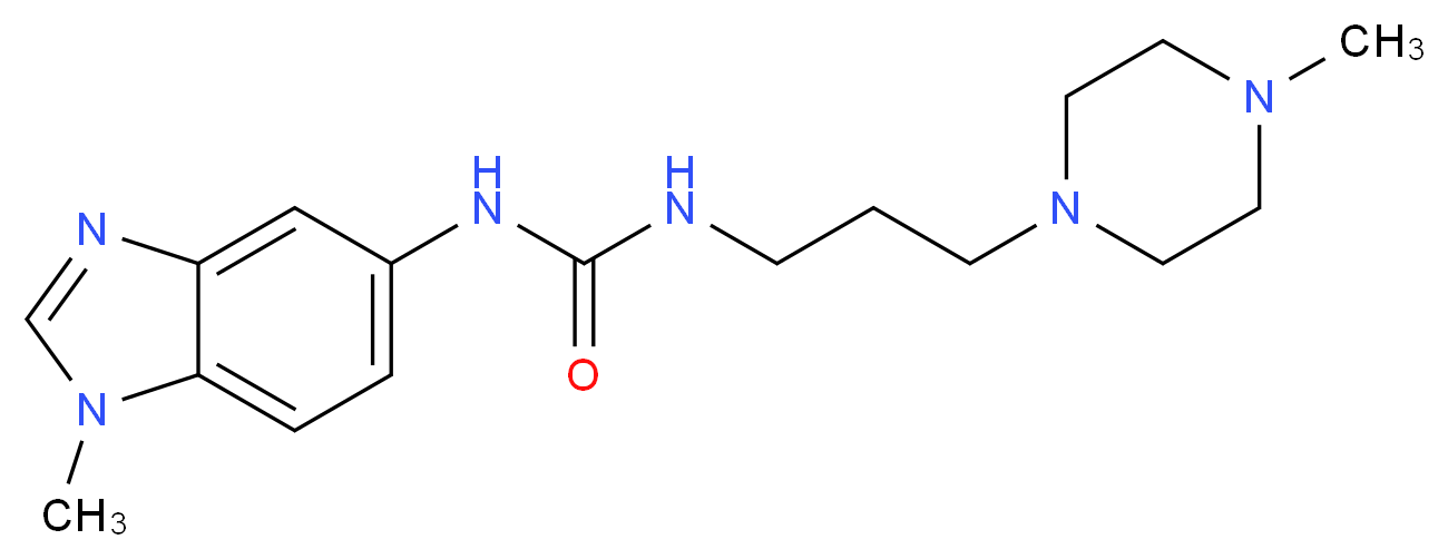 N-(1-methyl-1H-benzimidazol-5-yl)-N'-[3-(4-methylpiperazin-1-yl)propyl]urea_Molecular_structure_CAS_)