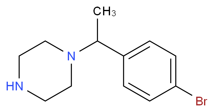 1-[1-(4-bromophenyl)ethyl]piperazine_Molecular_structure_CAS_)