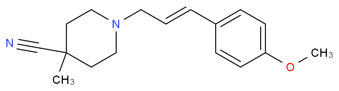 1-[(2E)-3-(4-methoxyphenyl)prop-2-en-1-yl]-4-methylpiperidine-4-carbonitrile_Molecular_structure_CAS_)
