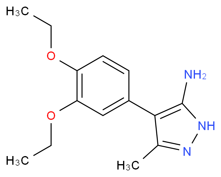 4-(3,4-Diethoxyphenyl)-3-methyl-1H-pyrazol-5-amine_Molecular_structure_CAS_)