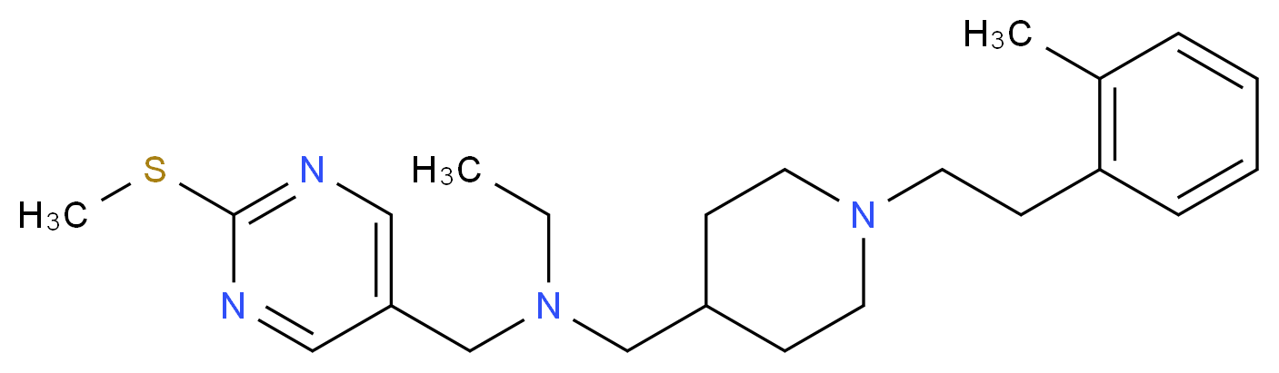 N-({1-[2-(2-methylphenyl)ethyl]-4-piperidinyl}methyl)-N-{[2-(methylthio)-5-pyrimidinyl]methyl}ethanamine_Molecular_structure_CAS_)