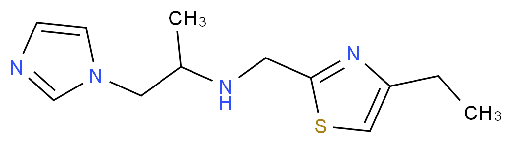 N-[(4-ethyl-1,3-thiazol-2-yl)methyl]-1-(1H-imidazol-1-yl)propan-2-amine_Molecular_structure_CAS_)