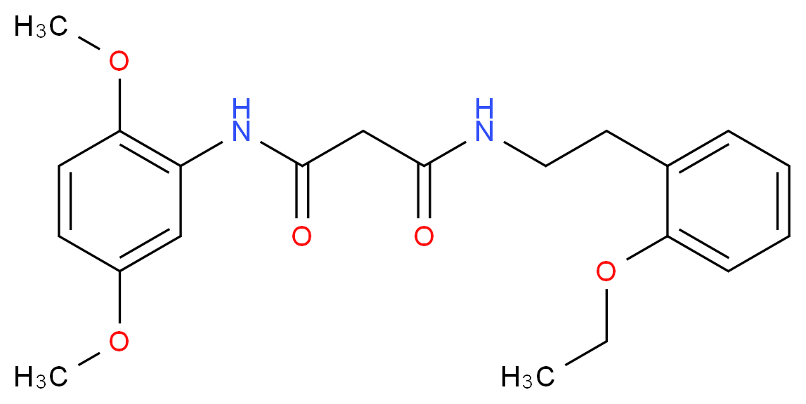 N-(2,5-dimethoxyphenyl)-N'-[2-(2-ethoxyphenyl)ethyl]malonamide_Molecular_structure_CAS_)