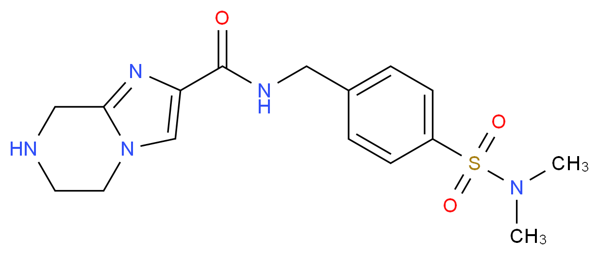 N-{4-[(dimethylamino)sulfonyl]benzyl}-5,6,7,8-tetrahydroimidazo[1,2-a]pyrazine-2-carboxamide_Molecular_structure_CAS_)