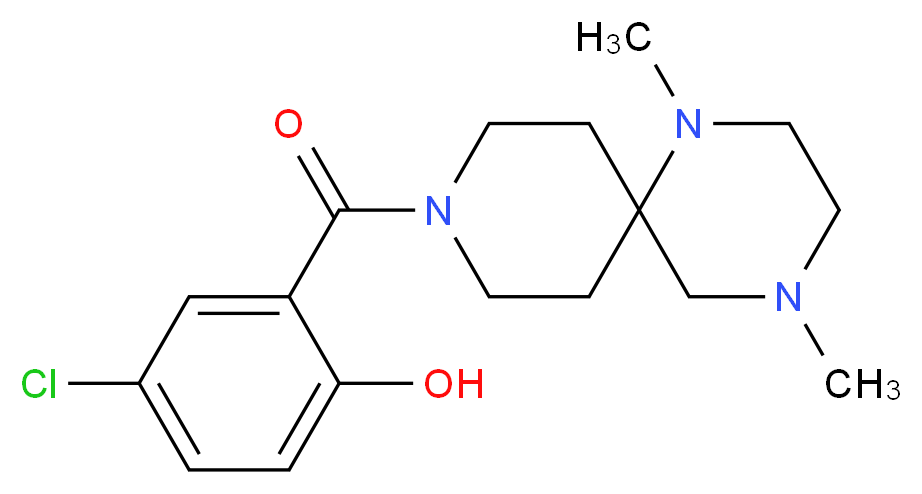 4-chloro-2-[(1,4-dimethyl-1,4,9-triazaspiro[5.5]undec-9-yl)carbonyl]phenol_Molecular_structure_CAS_)