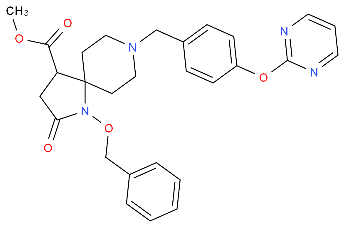 methyl 1-(benzyloxy)-2-oxo-8-[4-(2-pyrimidinyloxy)benzyl]-1,8-diazaspiro[4.5]decane-4-carboxylate_Molecular_structure_CAS_)