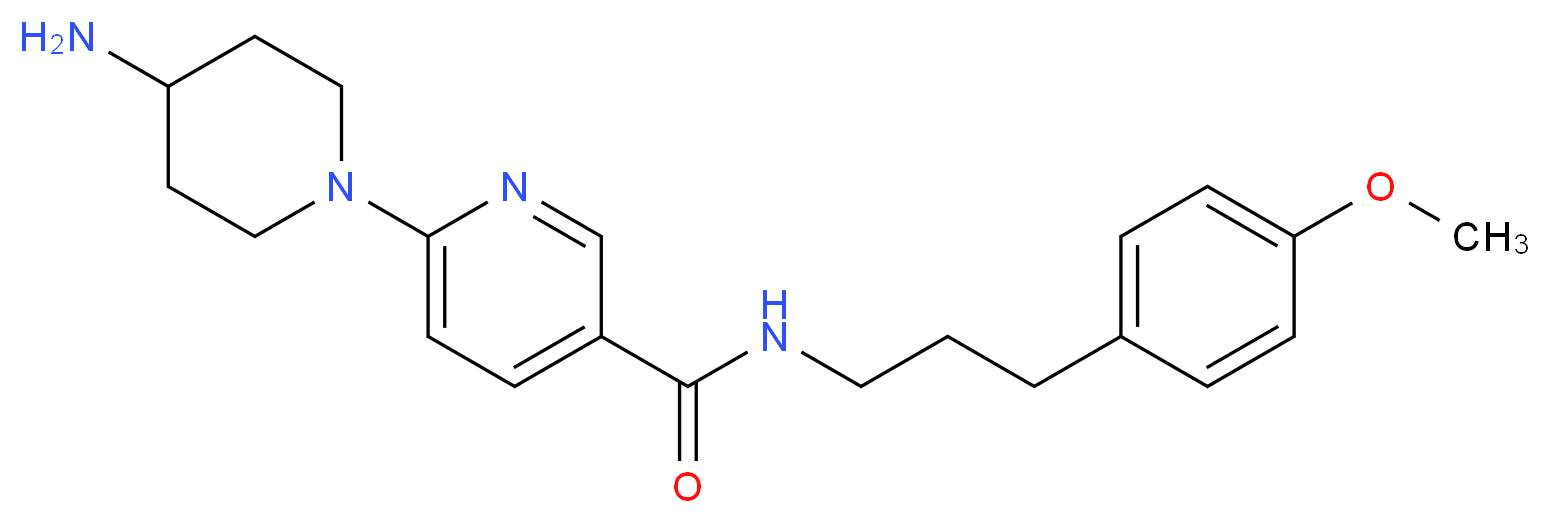 6-(4-aminopiperidin-1-yl)-N-[3-(4-methoxyphenyl)propyl]nicotinamide_Molecular_structure_CAS_)