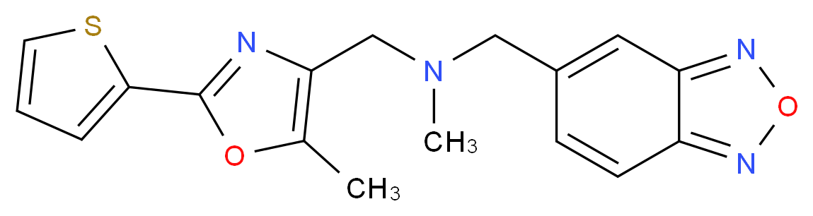 (2,1,3-benzoxadiazol-5-ylmethyl)methyl{[5-methyl-2-(2-thienyl)-1,3-oxazol-4-yl]methyl}amine_Molecular_structure_CAS_)