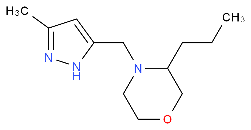 4-[(3-methyl-1H-pyrazol-5-yl)methyl]-3-propylmorpholine_Molecular_structure_CAS_)