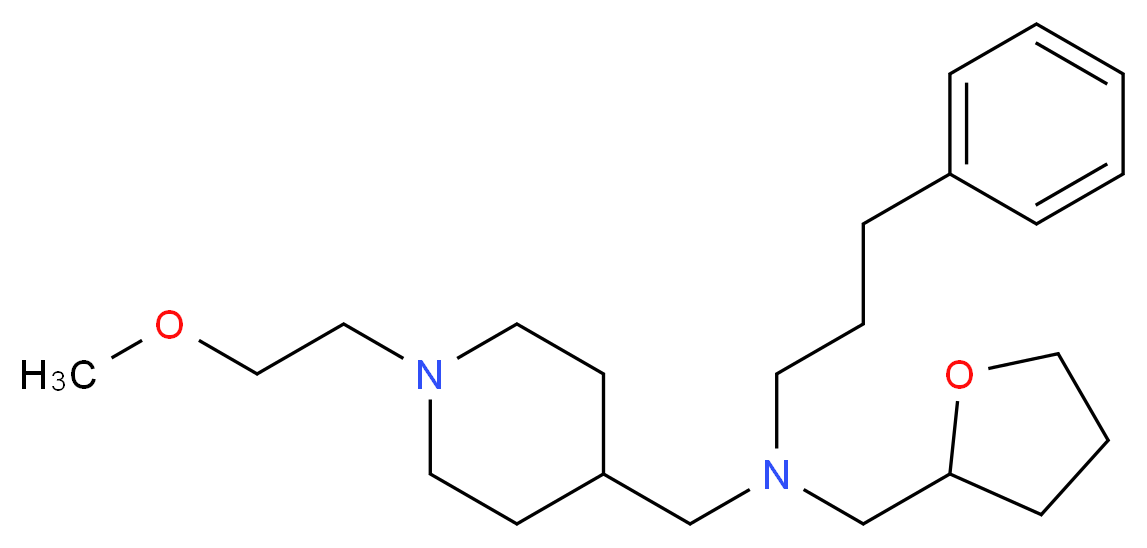 N-{[1-(2-methoxyethyl)-4-piperidinyl]methyl}-3-phenyl-N-(tetrahydro-2-furanylmethyl)-1-propanamine_Molecular_structure_CAS_)