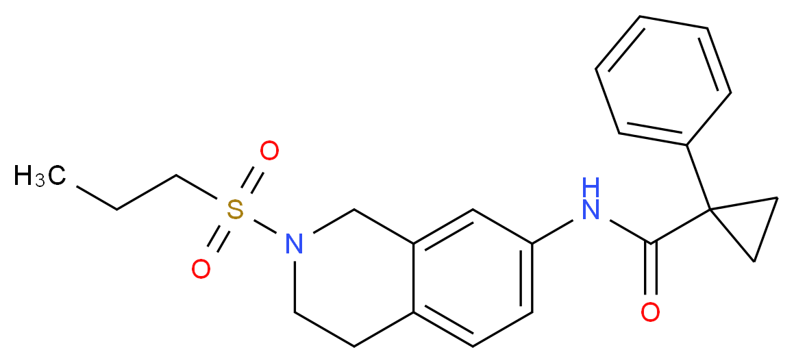 1-phenyl-N-[2-(propylsulfonyl)-1,2,3,4-tetrahydro-7-isoquinolinyl]cyclopropanecarboxamide_Molecular_structure_CAS_)
