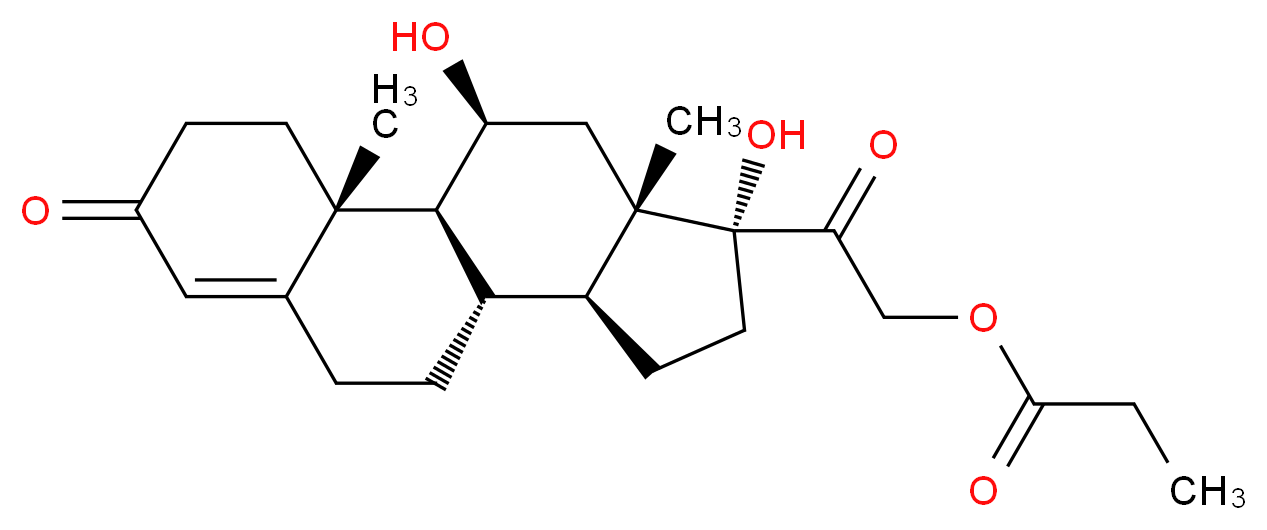 Hydrocortisone propionate_Molecular_structure_CAS_6677-98-1)