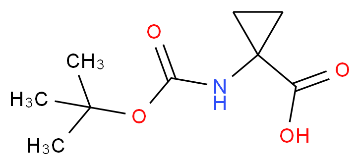 1-(Boc-amino)cyclopropanecarboxylic acid_Molecular_structure_CAS_88950-64-5)