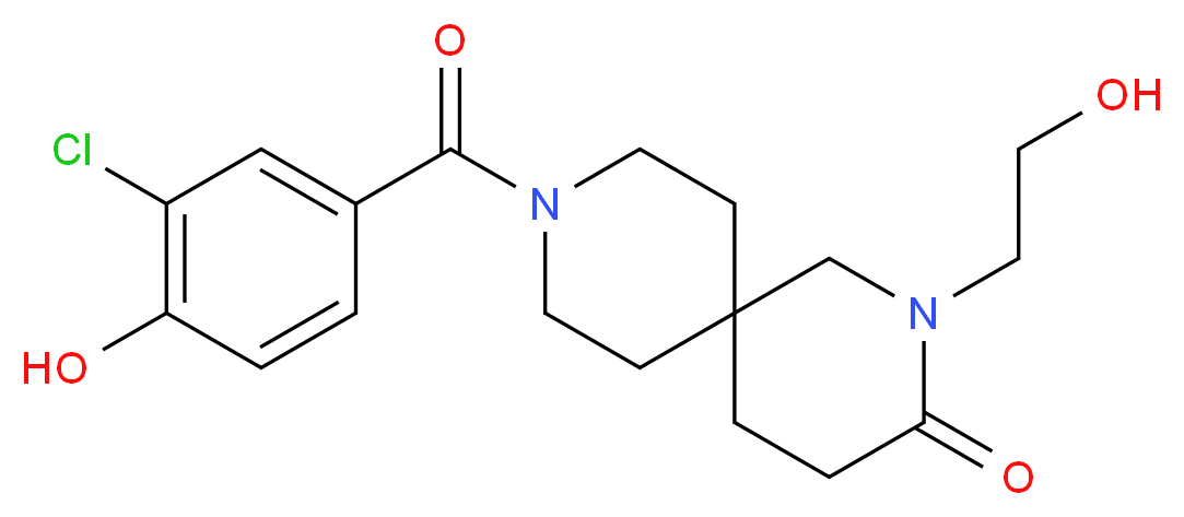 9-(3-chloro-4-hydroxybenzoyl)-2-(2-hydroxyethyl)-2,9-diazaspiro[5.5]undecan-3-one_Molecular_structure_CAS_)