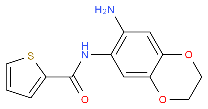 N-(7-amino-2,3-dihydro-1,4-benzodioxin-6-yl)thiophene-2-carboxamide_Molecular_structure_CAS_)