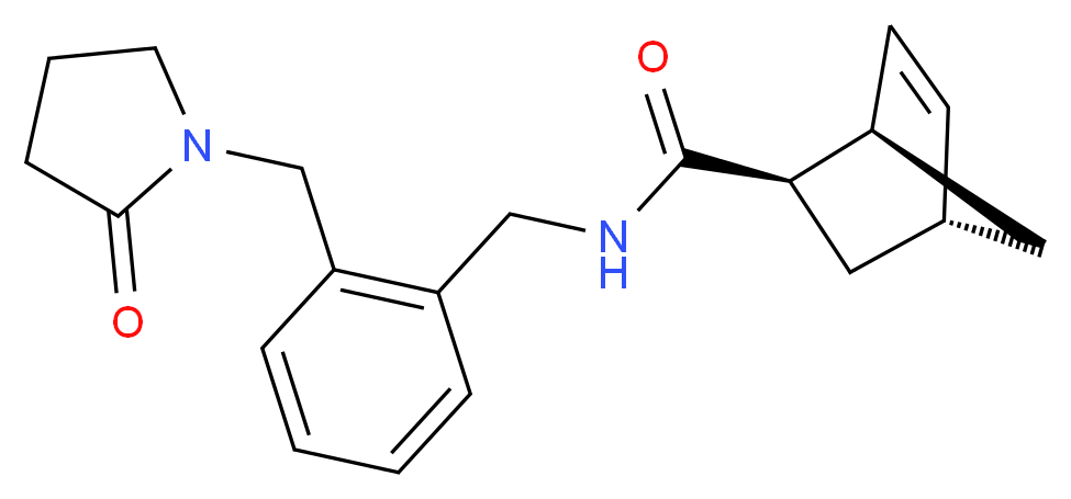 (1R*,2R*,4R*)-N-{2-[(2-oxopyrrolidin-1-yl)methyl]benzyl}bicyclo[2.2.1]hept-5-ene-2-carboxamide_Molecular_structure_CAS_)