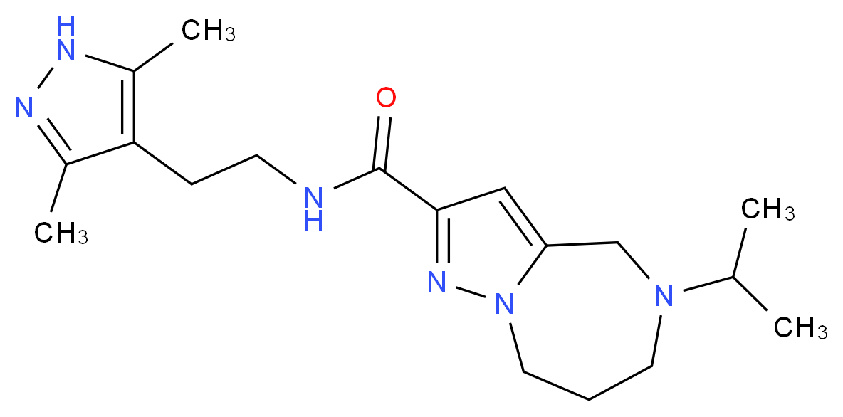 N-[2-(3,5-dimethyl-1H-pyrazol-4-yl)ethyl]-5-isopropyl-5,6,7,8-tetrahydro-4H-pyrazolo[1,5-a][1,4]diazepine-2-carboxamide_Molecular_structure_CAS_)