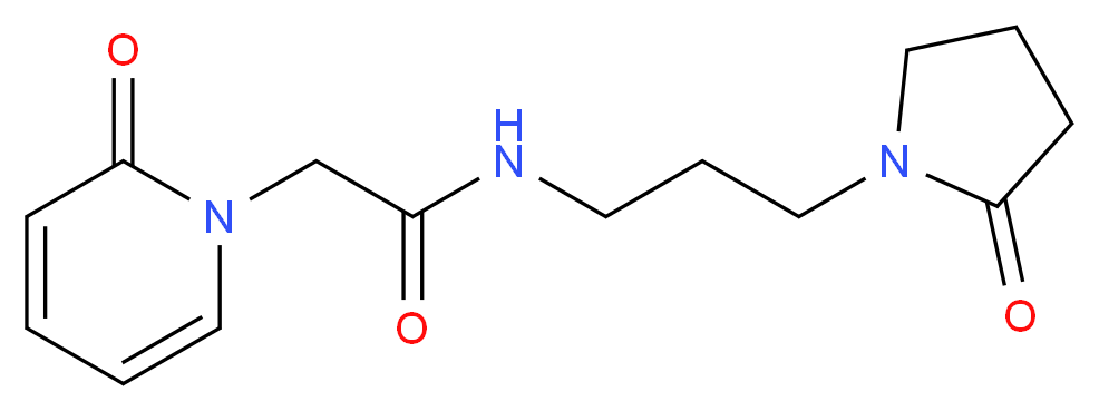 2-(2-oxopyridin-1(2H)-yl)-N-[3-(2-oxopyrrolidin-1-yl)propyl]acetamide_Molecular_structure_CAS_)