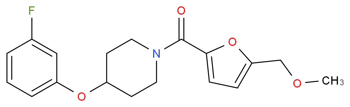 4-(3-fluorophenoxy)-1-[5-(methoxymethyl)-2-furoyl]piperidine_Molecular_structure_CAS_)