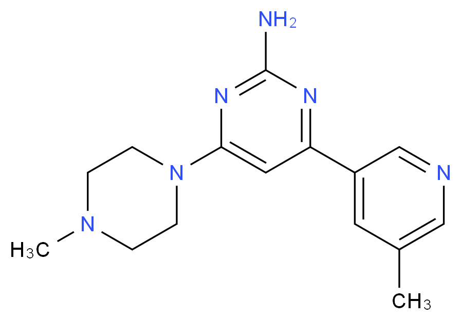 4-(4-methylpiperazin-1-yl)-6-(5-methylpyridin-3-yl)pyrimidin-2-amine_Molecular_structure_CAS_)
