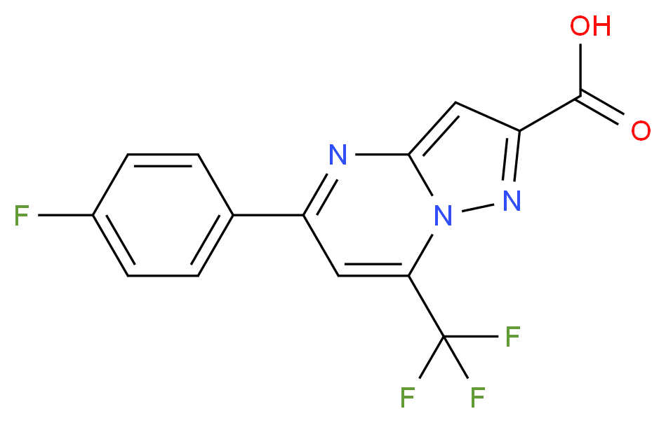 5-(4-Fluorophenyl)-7-(trifluoromethyl)pyrazolo-[1,5-a]pyrimidine-2-carboxylic acid_Molecular_structure_CAS_)