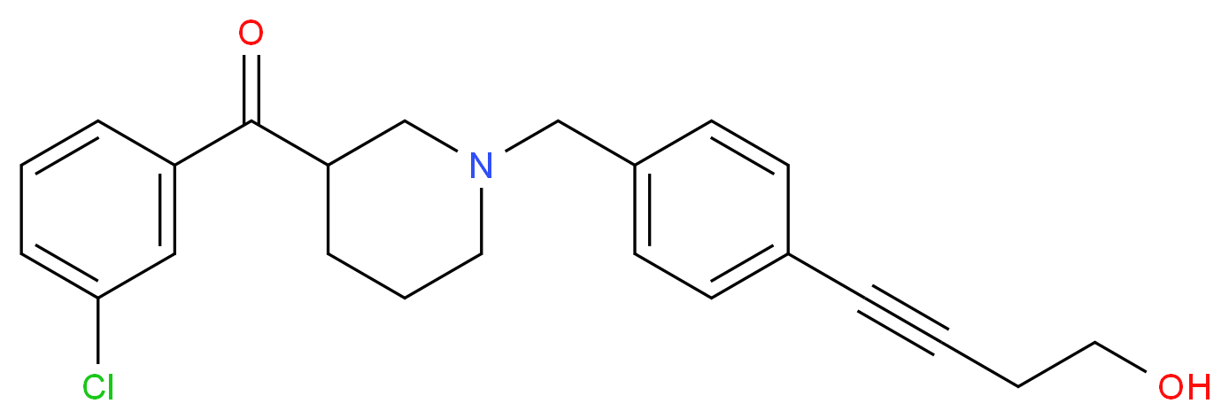 (3-chlorophenyl){1-[4-(4-hydroxy-1-butyn-1-yl)benzyl]-3-piperidinyl}methanone_Molecular_structure_CAS_)