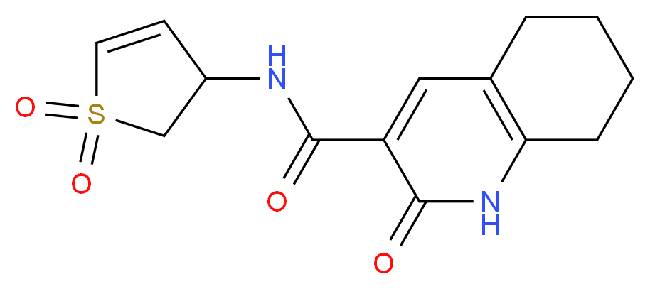 N-(1,1-dioxido-2,3-dihydro-3-thienyl)-2-oxo-1,2,5,6,7,8-hexahydroquinoline-3-carboxamide_Molecular_structure_CAS_)