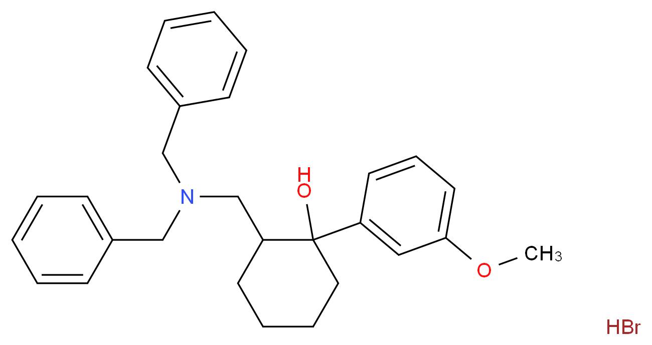 trans-(+/-)-2-[(N,N-Dibenzylamino)methyl]-1-(3-methoxyphenyl)cyclohexanol Hydrobromide_Molecular_structure_CAS_66170-21-6)