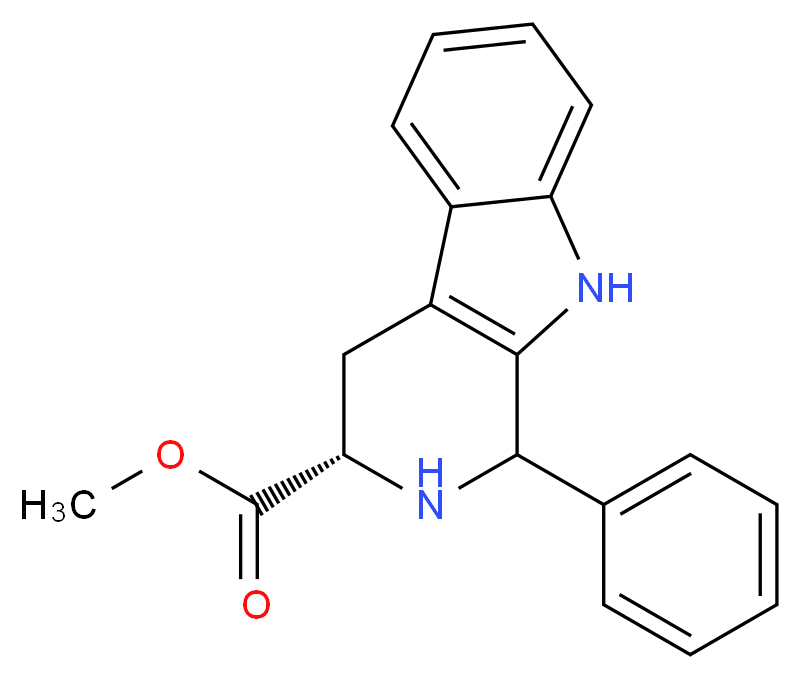(3S)-methyl 1-phenyl-2,3,4,9-tetrahydro-1H-pyrido[3,4-b]indole-3-carboxylate_Molecular_structure_CAS_)