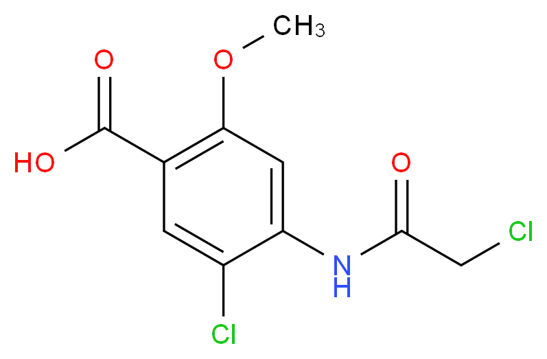 5-chloro-4-[(chloroacetyl)amino]-2-methoxybenzoic acid_Molecular_structure_CAS_57645-26-8)