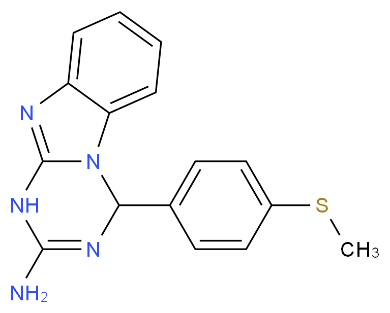 4-[4-(Methylthio)phenyl]-1,4-dihydro-[1,3,5]triazino[1,2-a]benzimidazol-2-amine_Molecular_structure_CAS_)