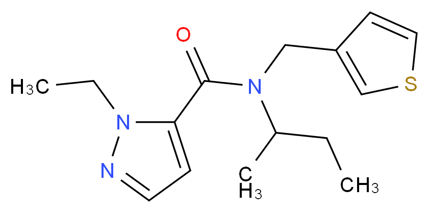 N-(sec-butyl)-1-ethyl-N-(3-thienylmethyl)-1H-pyrazole-5-carboxamide_Molecular_structure_CAS_)