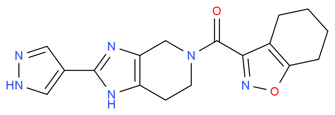 2-(1H-pyrazol-4-yl)-5-(4,5,6,7-tetrahydro-1,2-benzisoxazol-3-ylcarbonyl)-4,5,6,7-tetrahydro-1H-imidazo[4,5-c]pyridine_Molecular_structure_CAS_)