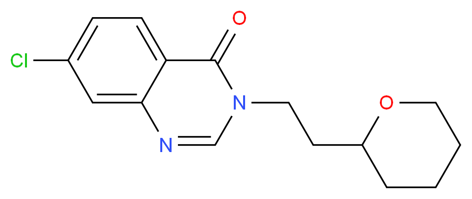 7-chloro-3-[2-(tetrahydro-2H-pyran-2-yl)ethyl]quinazolin-4(3H)-one_Molecular_structure_CAS_)