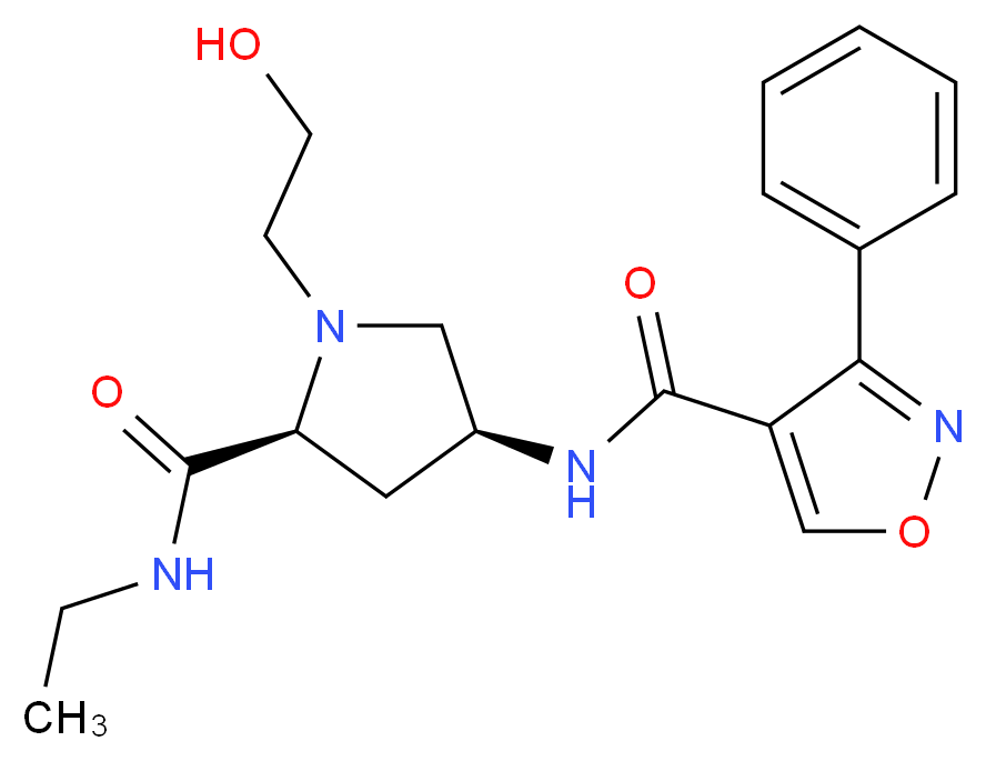(4S)-N-ethyl-1-(2-hydroxyethyl)-4-{[(3-phenylisoxazol-4-yl)carbonyl]amino}-L-prolinamide_Molecular_structure_CAS_)