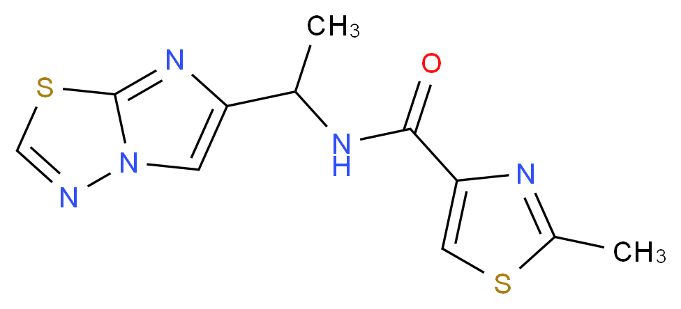 N-(1-imidazo[2,1-b][1,3,4]thiadiazol-6-ylethyl)-2-methyl-1,3-thiazole-4-carboxamide_Molecular_structure_CAS_)