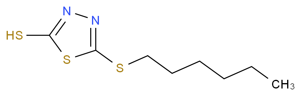 5-n-Hexylthio-1,3,4-thiadiazole-2-thiol_Molecular_structure_CAS_4858-28-0)