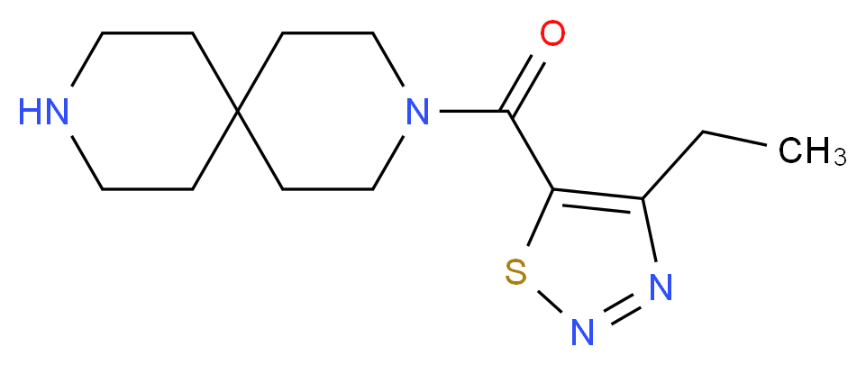 3-[(4-ethyl-1,2,3-thiadiazol-5-yl)carbonyl]-3,9-diazaspiro[5.5]undecane_Molecular_structure_CAS_)