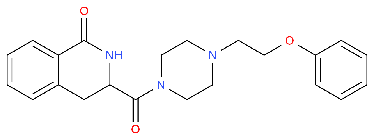 3-{[4-(2-phenoxyethyl)-1-piperazinyl]carbonyl}-3,4-dihydro-1(2H)-isoquinolinone_Molecular_structure_CAS_)