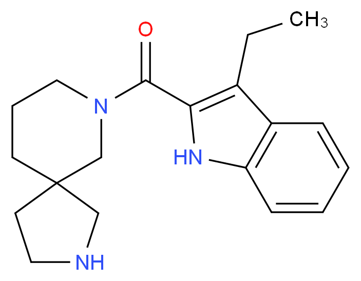 7-[(3-ethyl-1H-indol-2-yl)carbonyl]-2,7-diazaspiro[4.5]decane_Molecular_structure_CAS_)