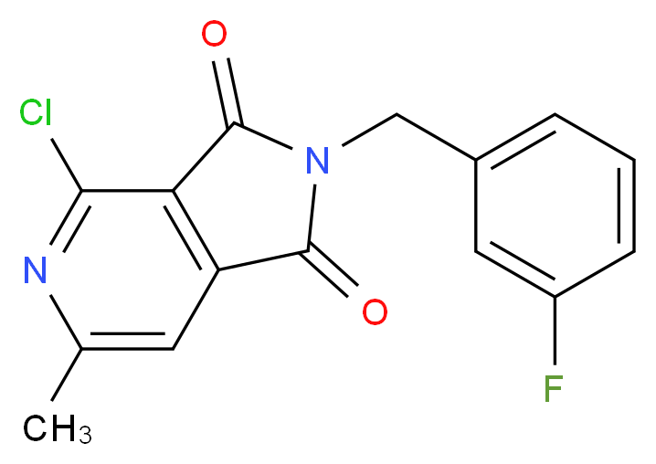 4-Chloro-2-(3-fluorobenzyl)-6-methyl-1H-pyrrolo[3,4-c]pyridine-1,3(2H)-dione_Molecular_structure_CAS_680216-24-4)