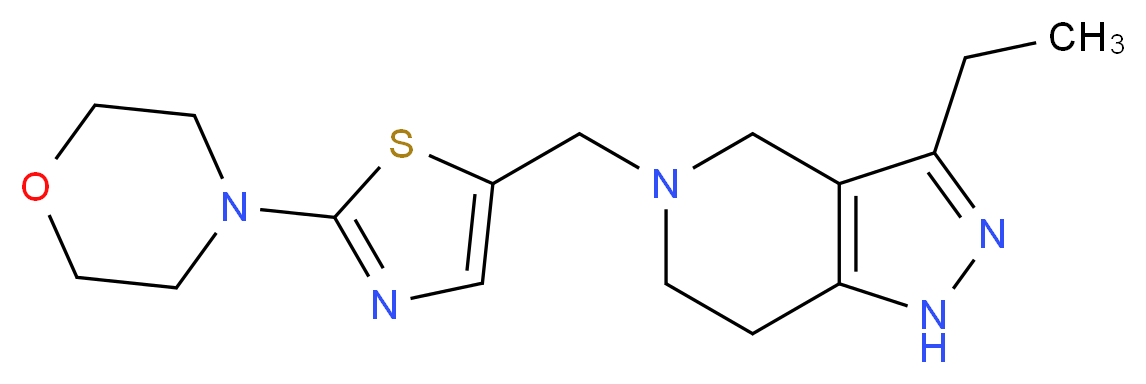 3-ethyl-5-[(2-morpholin-4-yl-1,3-thiazol-5-yl)methyl]-4,5,6,7-tetrahydro-1H-pyrazolo[4,3-c]pyridine_Molecular_structure_CAS_)