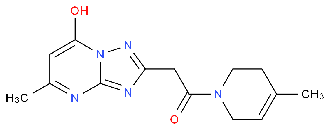5-methyl-2-[2-(4-methyl-3,6-dihydropyridin-1(2H)-yl)-2-oxoethyl][1,2,4]triazolo[1,5-a]pyrimidin-7-ol_Molecular_structure_CAS_)