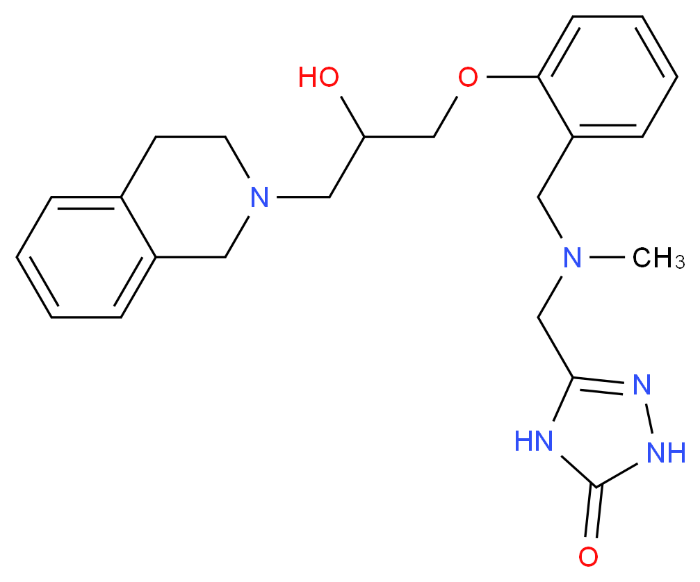 5-{[{2-[3-(3,4-dihydro-2(1H)-isoquinolinyl)-2-hydroxypropoxy]benzyl}(methyl)amino]methyl}-2,4-dihydro-3H-1,2,4-triazol-3-one_Molecular_structure_CAS_)