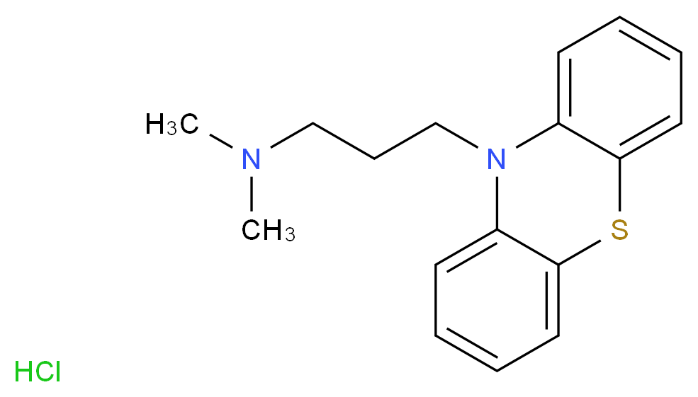 N,N-Dimethyl-3-(10H-phenothiazin-10-yl)propan-1-amine hydrochloride_Molecular_structure_CAS_53-60-1)