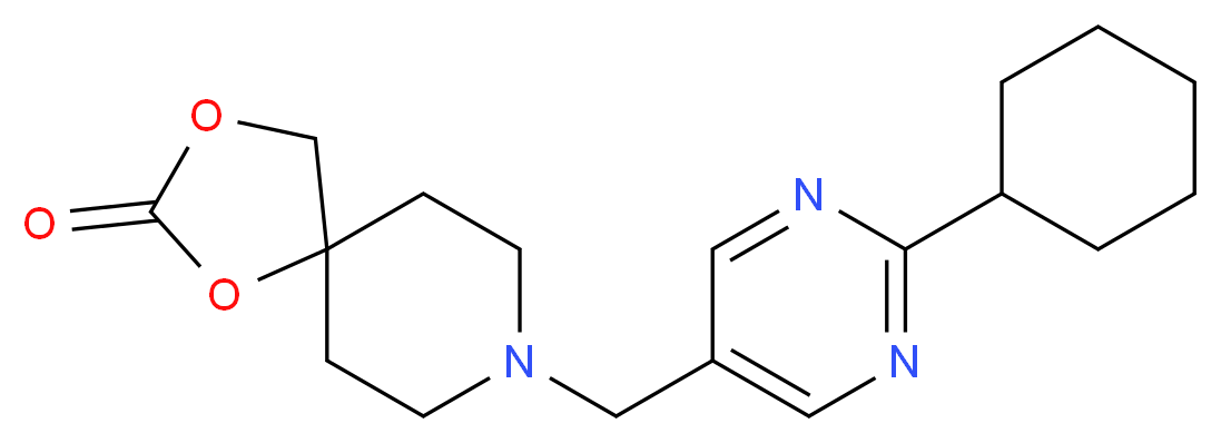 8-[(2-cyclohexylpyrimidin-5-yl)methyl]-1,3-dioxa-8-azaspiro[4.5]decan-2-one_Molecular_structure_CAS_)